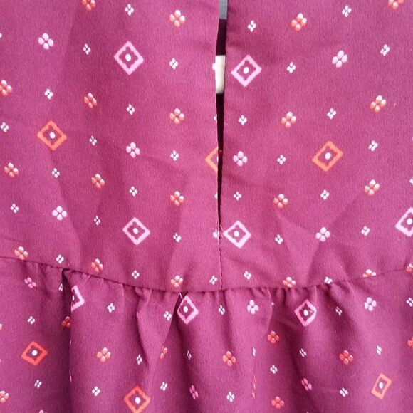 Gap Burgundy Peasant top Size Medium - Picture 6 of 12